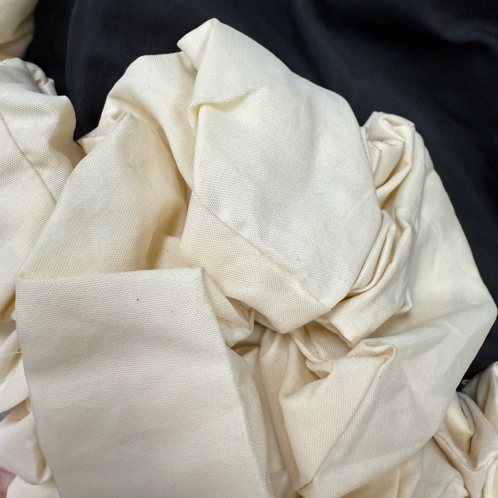 Ganni Black and Cream Ruffled Mini Pencil Skirt - Picture 4 of 4